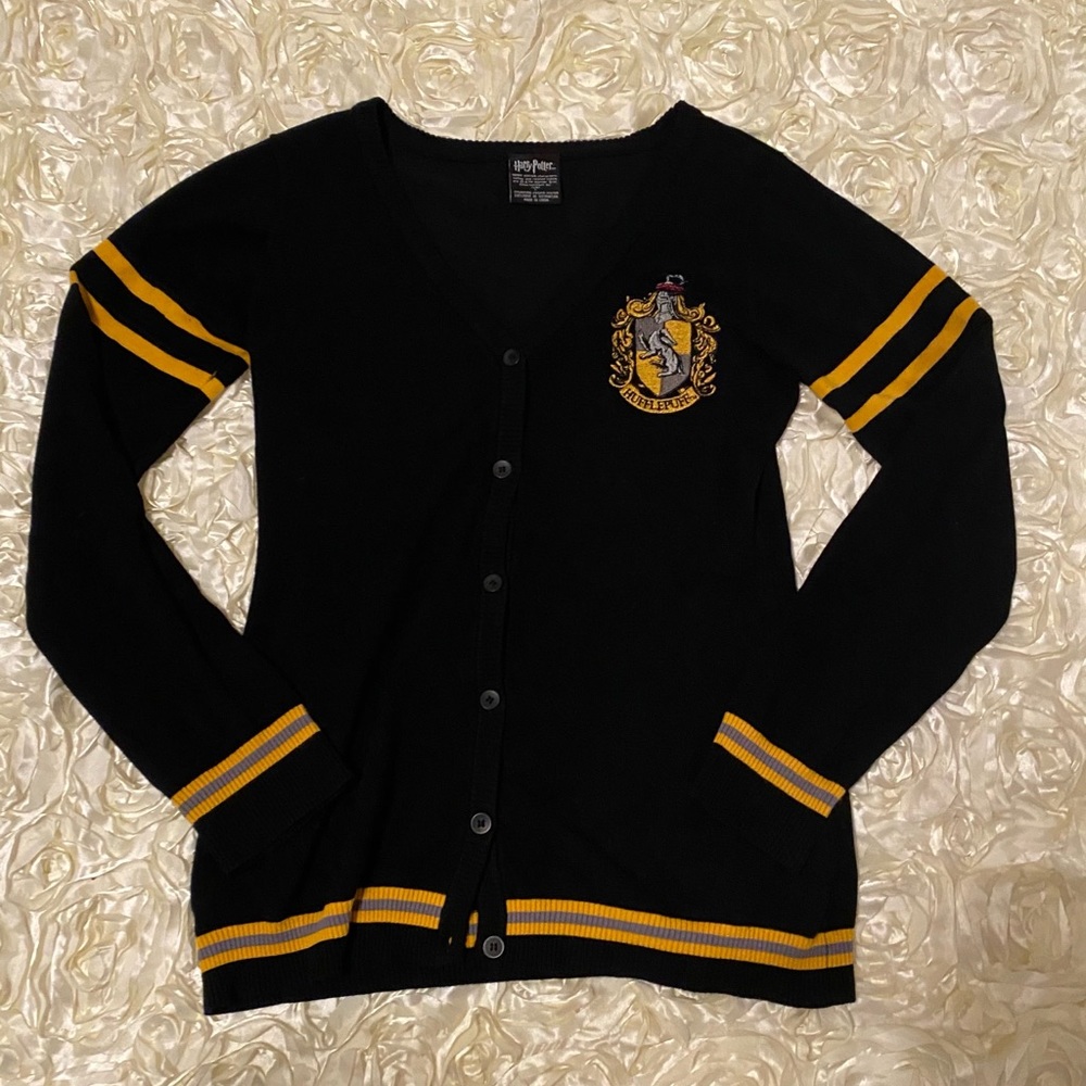 Harry Potter Hufflepuff button-up sweater